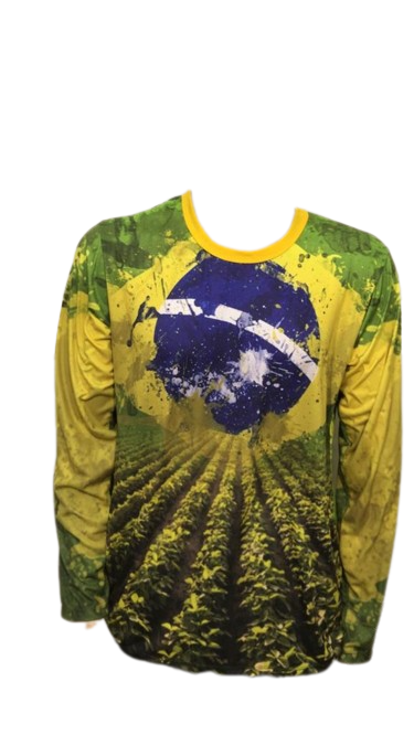 Camiseta Manga Longa com Proteção UV 45 fps (Agro Brasil)